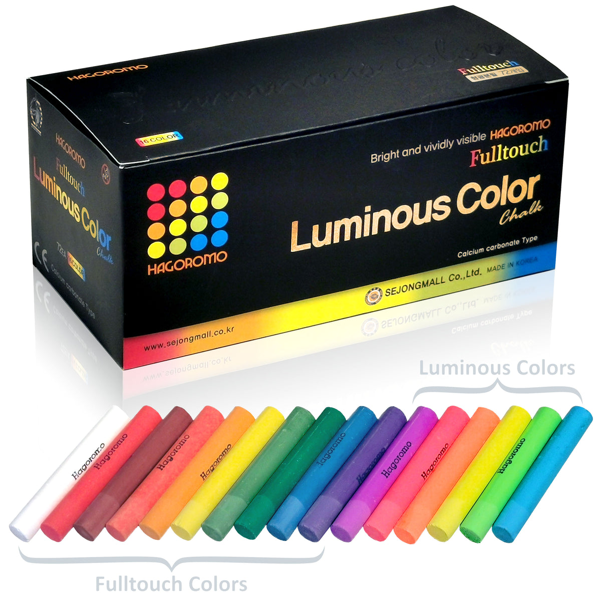  Hagoromo Fulltouch Color Chalk 1 Box [72 Pcs/10 Color Mix] :  Tools & Home Improvement