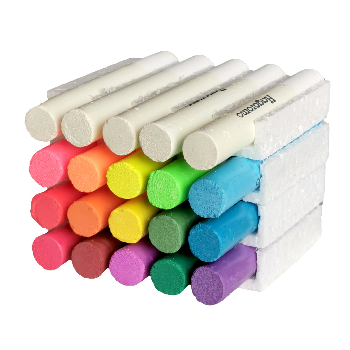 PlumoToys® 20 Pcs Chalk Set 5 beautiful Colors art and craft