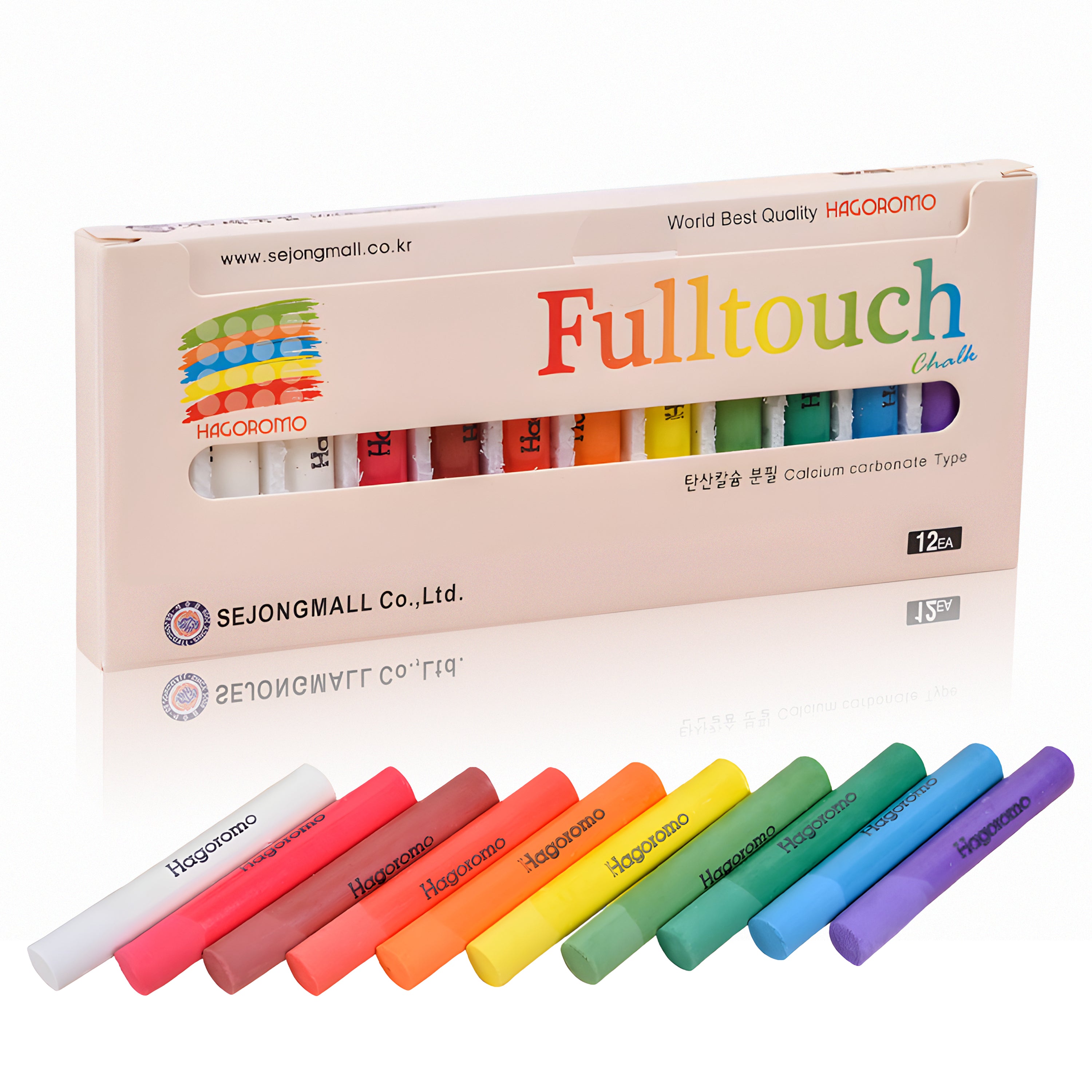 Fulltouch 3-color Mix Chalk 72pcs & Hagoromo Fulltouch White Chalk 12pcs