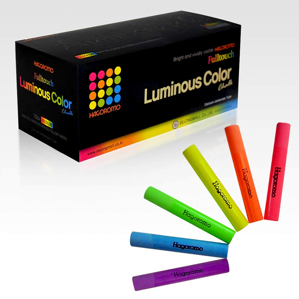 Hagoromo FullTouch Luminous Chalk 6 Colors 72 Pcs